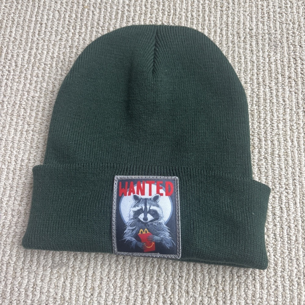 Raccoon Wanted winter cuff cap by FLYN